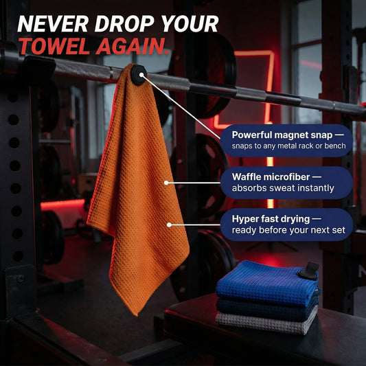 SnapDry™ Magnetic Gym Towel